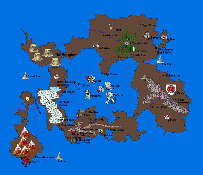 The Chronicles of Valana - Map of the lands