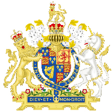 A Royal Achievement is the complete coat of arms of the monarch